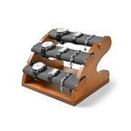 3 Tiers Solid Wood Jewelry Bracelet Watch Organizer Stand Display Detachable Watch Display Stand Jewelry Tree for Wristwatch Bracelet Organization(Grey)