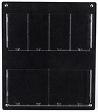 Displays2go Acrylic Wall Mounted Magazine Rack, 4-8 Adjustable Pockets, 2-Tiered - Black (2RP4BLK) - color: Black, size: 4 Pockets