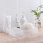 Poeland 5 Pcs Drawer Organizer Tray Storage Box for Bedroom Nightstand Drawer Dresser Bathroom Kitchen Drawer, Frosted - size: 5pcs