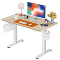 ErGear Height Adjustable Electric Standing Desk, 44 x 24 Inches Sit Stand up Desk, Memory Computer Home Office Desk, Natural - color: Natural, size: 43.3 x 23.6 Inches