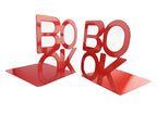 Winterworm Cute Fashion Book Style Nonskid Bookends Art Bookend Home Office Kitchen Book Shelf (Red) - color: Red