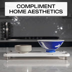 2-Piece Water Absorbing Stone Tray Set – Fast-Dry Diatomite Soap Trays for Bathroom & Kitchen Sink, Silver Finish - color: Silver