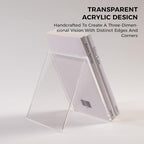 Acrylic Book Stand, Book Display Holder 8.5 x 11, Clear Acrylic Display Easel Transparent Display Stand Holder Tablet Holder for Album, CD, Magazine, Picture, Plate, Artworks, Phone, Tablet - size: 8.5" x 11"