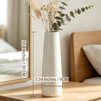 12 Inch White Vase Ceramic Flower Vase, Tall Vases for Pampas Grass, Home Decor, Modern Textured Vases for Living Room Decorations,Table Centerpieces,Shelf,Farmhouse Small Ceramic Vase - style: Shape 12
