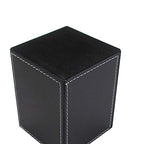 KINGFOM PU Leather Square Pens Pencils Holder Cup Desktop Stationery Organizer Case Office Accessories Container Box (black) - color: Black-s