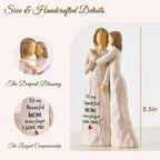 NAN ZAI NAN FANG Mother Daughter Figurine Gifts for Mom from Daughter 5.5" Resin Sculpted Hand-Painted Figure Birthday Mothers Day Thanksgiving for Moms Mother-in-Law - style: Mother and Daughter Embracing