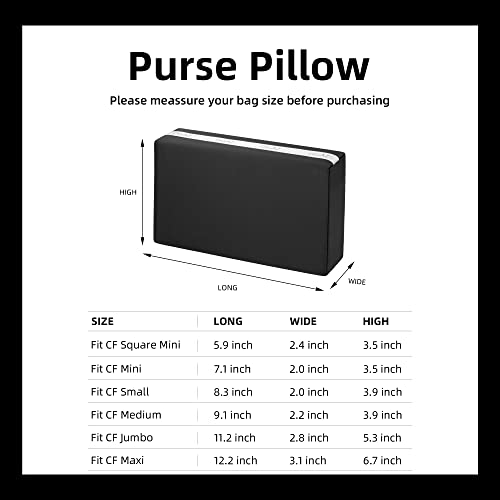 DGAZ Purse Pillow Shaper Insert for Chanel CF Bags, Silky Pillow Shaper for Luxury Handbags（Black, Small 23） - color: Black, size: Small 23