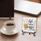 Coffee Lover Gifts for Women Men, Funny Coffee Bar Accessories, Table Decorations Supplies, Desk Shelf Cubicles for Bar Decoration Plaque Gifts - style: coffee sign 10