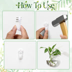 4Pcs Wall Hanging Planter Propagation Stations Glass Terrariums Vase for Hydroponics Plants, Bathroom, Home Office Living Room Decor Gift - size: 5.1"L x 2.4"W x 5"H