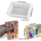 FineInno Deep Rectangle Resin Mold, Large Rectangular Epoxy Resin Mold, Craft Square Silicone olds for Cube Resin DIY Flower Preservation,Bookends Art - color: Rectangle