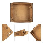Hide & Drink, Leather Catchall Change Keys Coins Jewels Box Tray Big Storage, Handmade :: Old Tobacco - color: Old Tobacco