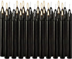 YOROXRG Set of 40 Black Candles – Spell Chime Candles for Halloween, Rituals, Prayer, Birthdays, Meditation, Altar - 4 Inch Tall, Unscented - color: Black-4" 40
