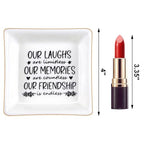 Our Friendship Is Endless Jewelry Dish Tray Ceramic Trinket Dish For Women Retirement Gift For Woman Willow Tree Friendship Graduation Gifts For Her - style: Our friendship is endless