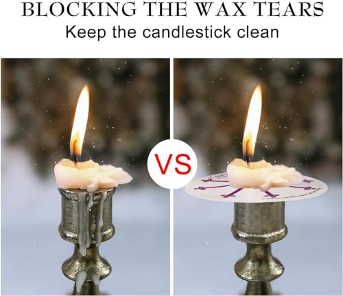 YOROXRG 200 pcs Church Candles with Drip Protectors for Devotional Candlelight Vigil Service, Unscented White 5" H X 1/2" D, No Smoke, Shabbat, Praye - color: White-5" 200