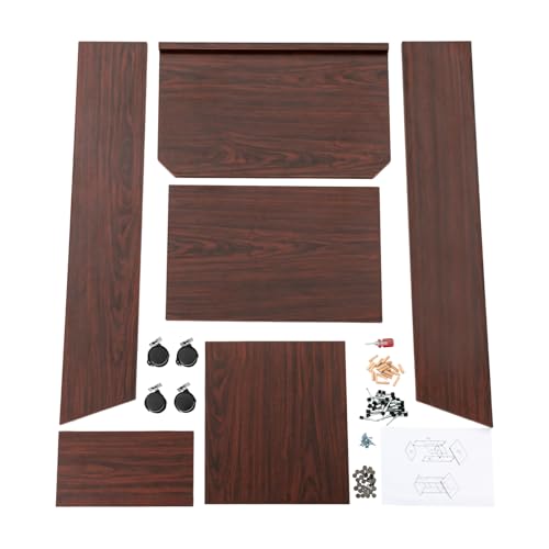 Podium Stand for Lectern, Church Lectern Stand 47.7 Inches Conference Presentation Stand with 26 x 15.7 Inch Panel & 4 Universal Wheels in Conference Rooms, Schools, Classrooms - color: Brown(26*15.7*47.7in)