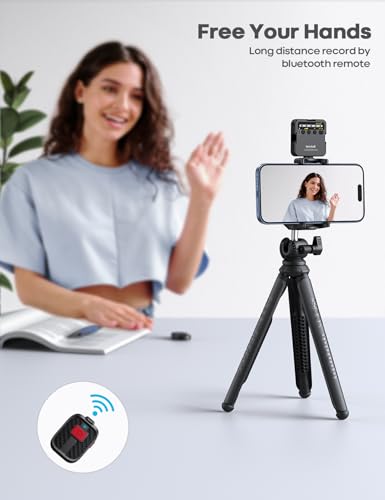 Lamicall Tripod for Camera - 3 in 1 Flexible Tripod for iPhone with Wireless Remote - iPhone Stand for Video Recording Vlogging Compatible with Smartphone, Small Digital Camera Dark Grey - color: NEW Upgraded Tripod for Camera - Dark Grey