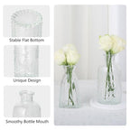 RUCKAE Small Clear Bud Vases Bulk 12 Pack Mini Flower Glass Vases for Centerpiece Table Wedding Decorations Home Decor Party - style: Transparent 12 Pack
