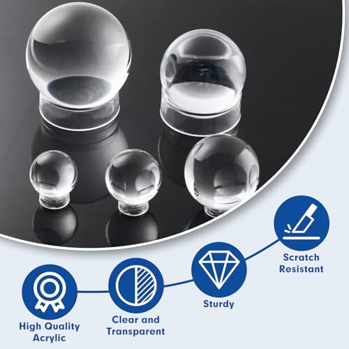 Small Clear Display Stand Ring Holder | 30 PCS (0.6 Inches) | Round Beveled Pedestal for Dragon Ball, Golf, Baseball, Egg, Spheres, Marble | Hold Up to 10lb | Perfect for Small Collections - size: Stand: 0.6 in-30 pcs