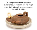 Herodian - Biblical Classic with Handle - Replica Ancient Clay Oil LAMP & Certificate of Authenticity Hanukkah-Judaica/Christian Gift - Handmade in The Holy Land - color: Herodian - Biblical Brown With Handle