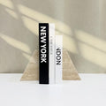 1 Piece Modern Travertine Bookend, Trapezoidal Design, Natural Stone Book Holders for Desk and Shelf (Trapezoidal - 1 piece) - color: Trapezoidal - 1 Piece