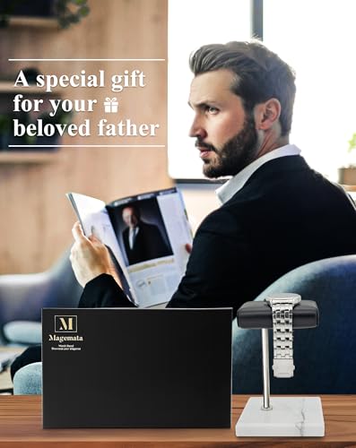 Watch Stand for Men Women Single, Watch Display Stand Holder, Single Watch Holder Watch Stand, Jewelry Stand, Black Marble Watch Stand Display for Watches, Bracelets, Watch Accessory - color: White