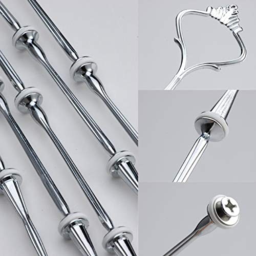 3 Tier Cake Stand Hardware Kits Heavy Duty for Tiered Fruit Cake Plate Stand Stable Handle Fitting Hardware Rod Cupcake Holder Support Silver Crown 5 Sets（Plate not Included） - color: Silver