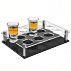Acrylic Shot Tray 12 Shot Holder Tray Clear Wine Glass Organizer Wine Display Holder Cups Display Accessories for Party, Bar, Club,Hole: 1.5 Inch - style: 1.57inch hole - 3x4 arrangement (12 Holes)