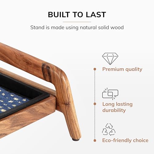 Anji Mountain Heavy Duty Waterproof Wooden Shoe Storage Mat Organizer/Boot Storage Tray Multi Use for Entryway with Coir, Blue and Ivory Insert, 1 Tier, Fits 2 Pair (26.5" Wide) - color: Blue and Ivory, size: 1 Tier, Fits 2 Pair