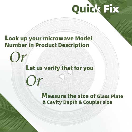 9.6" Microwave Turntable Plate Compatible with Galanz - size: 9.6" Small Coupler Hole, Outer Track 7"