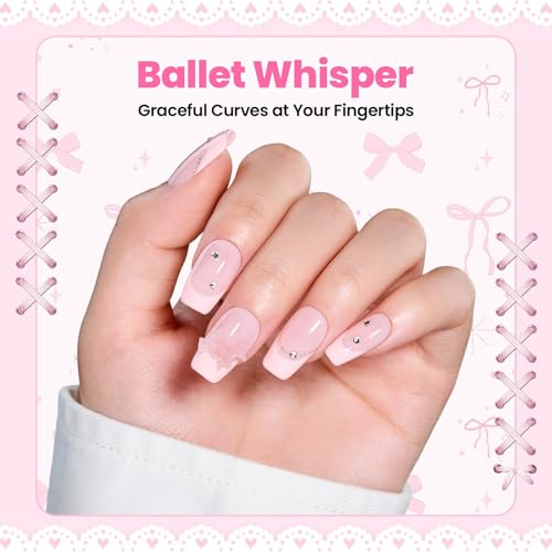 Beetles 3D Gel Nail Art with 3D Mold-2 Pcs Ballet Whisper Clear&Pink Solid Builder Nail Gel,Non-Sticky Sculpting, Dual-Ended Sculpture Pen, Beginner Friendly DIY at Home,UV LED Lamp Needed - color: B6-Clear & Pink