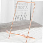 1pc Minimalist Iron Desktop Display Stand for Tablets Artwork and Books Metal Holder for Decor