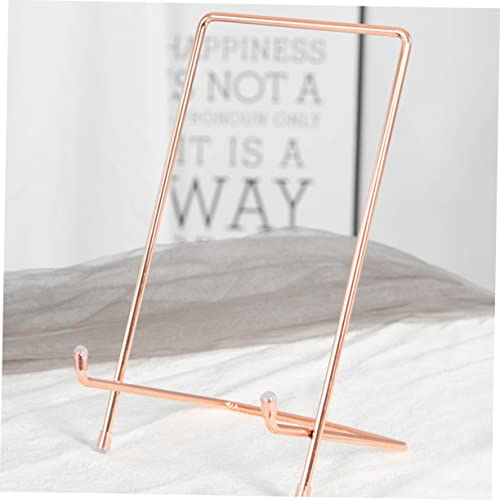 1pc Minimalist Iron Desktop Display Stand for Tablets Artwork and Books Metal Holder for Decor