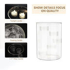 Glass Cylinder Hurricane Candle Holder for Tea Light Pillar Candle Holders Table Centerpiece, Clear Decorative Geometric Candle Holder for Wedding, Party(No.02) - size: No.02