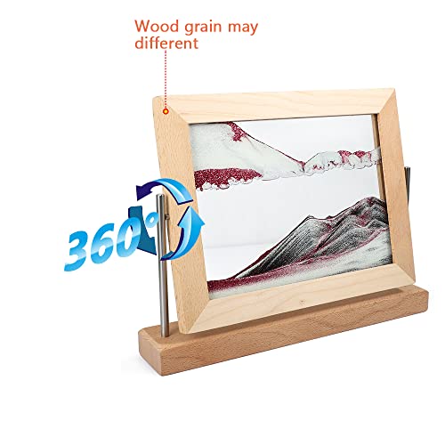 Bochino Sand Art Picture Dynamic Sand Art Frame Sandscape Moving Sand Picture for Home & Office Decor - color: Rose Gold