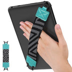 MoKo Security Hand-Strap for 9-11 Inch Tablet - iPad/Kindle Fire HD/Samsung/Lenovo, High-Elasticity Versatile Hand Strap Lightweight Finger Grip Holder, Turquoise - color: Turquoise, style: Patterned Strap