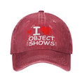 I Love Object Shows Caps for Men Object Shows Mens Baseball Hats - color: Red