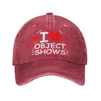 I Love Object Shows Caps for Men Object Shows Mens Baseball Hats - color: Red