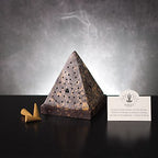 Hosley 5" Soapstone Triangle Pyramid Incense Cone Holder – Large Aromatherapy Burner & Ash Catcher for Incense Cones, Zen, Vastu, Reiki, Chakra Meditation, Spa Gift - color: Brown1