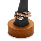 Oirlv Solid Wood Single Ring Display Stand Grey Ring Organizer Holder for Women Gift - color: Single Wood grey