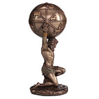 Veronese Design 5 1/2 Inch Atlas The Titan Who Holds The Sky Resin Sculpture Cold Cast Bronze Finish