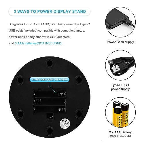 Motorized Rotating Display Stand, 5in/11lbs Load, 360° Rotating Platform for Jewelry Watch 3D Models Cake, Electric Spinning Display Stand for Live Show, Products Video shoot