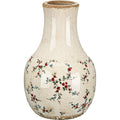 LemonRoad Vintage Ceramic Flower Vase 5.7 Inch Chinoiserie Ice Cracked Glaze Porcelain Vase Rustic Ceramic Large Centerpieces for Home Table Living Room Bookshelf Office(Rose Style) - style: Rose Style