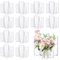 60pcs Glass Vase Cylinder Vases for Centerpieces Small Flower Glass Vases Home Decor Centerpiece Table Clear Flower Vase Decorations for Wedding＆Holiday 4,6,7.5,8,10 Inch Tall - size: 60Pack-4+6+7.5+8+10Inches