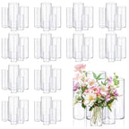 60pcs Glass Vase Cylinder Vases for Centerpieces Small Flower Glass Vases Home Decor Centerpiece Table Clear Flower Vase Decorations for Wedding＆Holiday 4,6,7.5,8,10 Inch Tall - size: 60Pack-4+6+7.5+8+10Inches