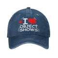 I Love Object Shows Caps for Men Object Shows Mens Baseball Hats - color: Navy Blue