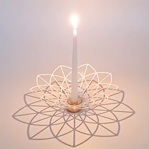 Oshadow Lotus Candle Holder - Candle Holder for Cute Decor - Decorative Candle Sticks Holder Decor - Flower Shaped Candleholder for Taper Candles,Coffee Table & Candles Home Decor - Boho Decor - size: 1pc Lotus Flower Candle Holder