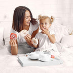 Youpehom Bed Tray Table with Folding Legs,Bamboo Breakfast in Bed for TV Table,Tray,Eating,Snack Tray,Laptop Computer (White, Medium) - color: White, size: Medium