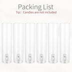 Glass Hurricane Candle Holder: 11.8" Tall Candlestick Holder Bulk with Cylinder Windproof Cover Set of 6 Clear Taper Candle Holders for Wedding Party Birthday Christmas Decor - size: 11.8" H - 6 Pcs