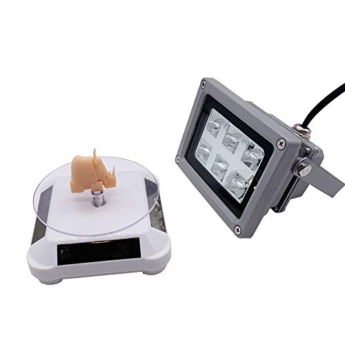 Solar Turntable 360° Rotating Stand, Double Used Rotating Display for UV Resin Curing Light LCD/SLA/DLP 3D Printer Solar Power Jewelry Spinner Watch Hobby Collection Shelf