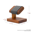 Solid Wood Single Watch Display Stand for Men Jewelry Watch Showcase Stand Display (Gray) - color: Gray